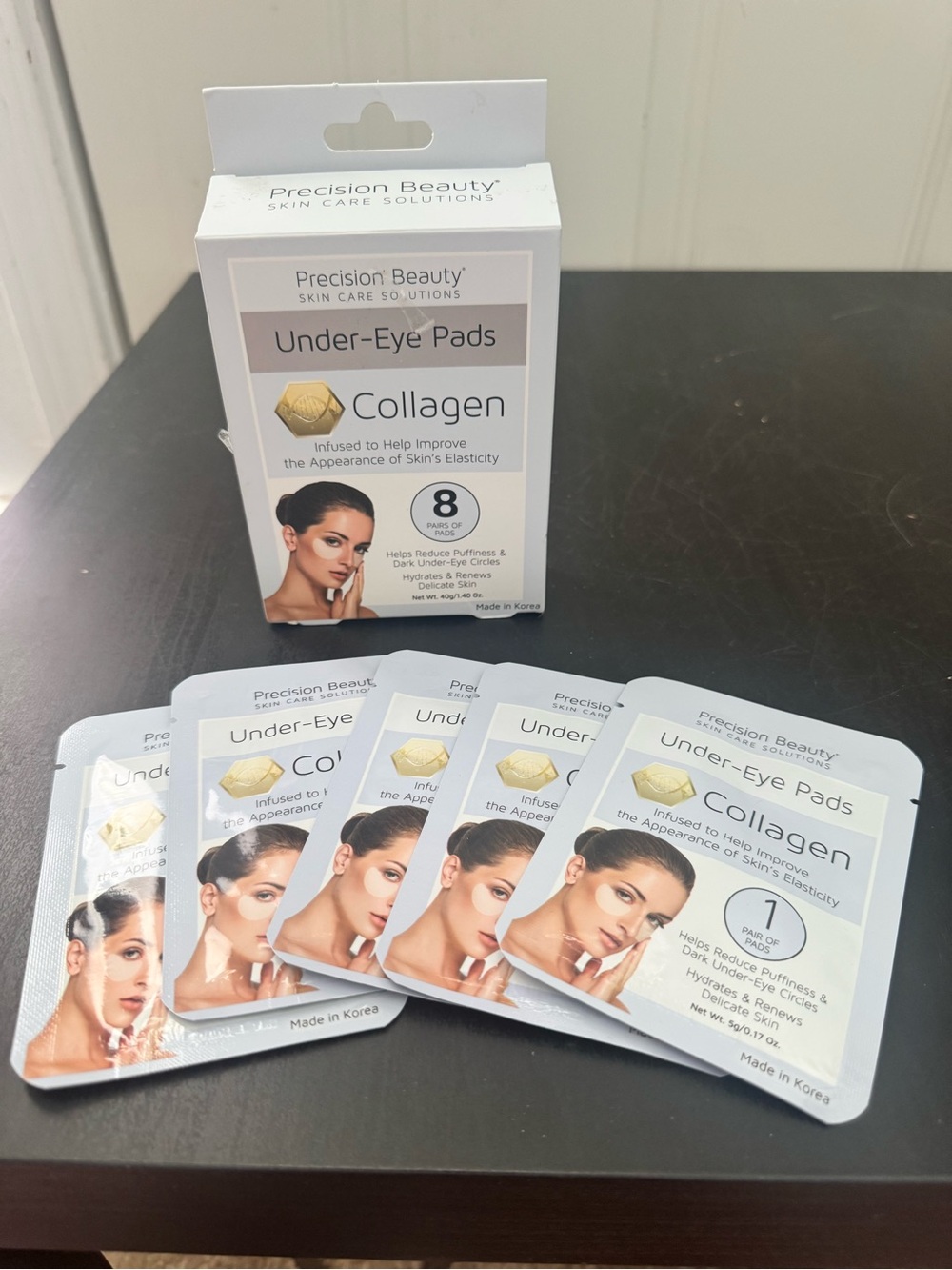 Precision Beauty Collagen Under Eye Pads 5 Pads Improve Elasticity